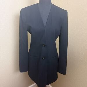 Jones New York Black 100% Worsted Wool Blazer Jacket Made in USA Women’s 4